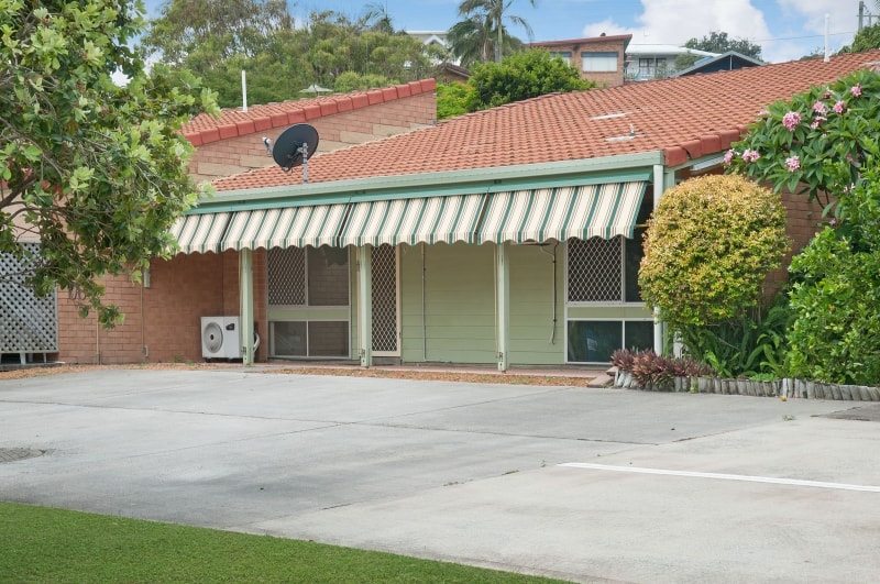 The rear view of Whiddon Yamba's quaint retirement village.