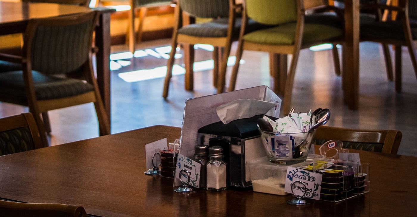 Indoor dining area at Moree residential aged care