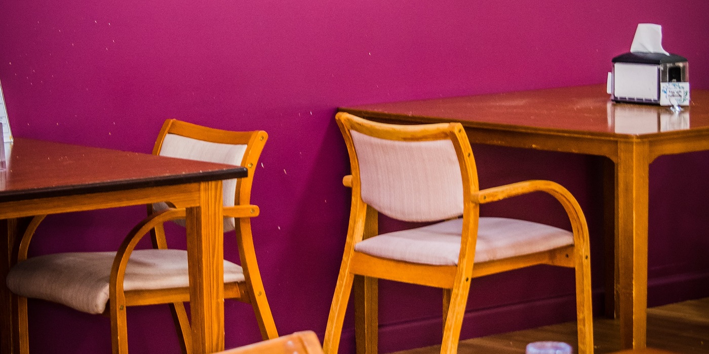 Indoor dining area section at Moree residential home